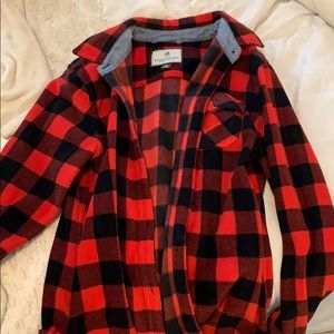 Warm and soft red flannel